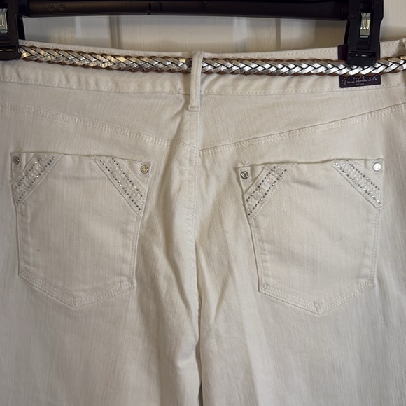 New Gloria Vanderbilt All Around Slimming Effect White Crop Roll-Up Pants - Picture 4 of 13